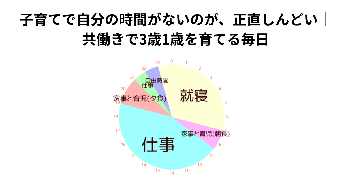 子育てで自分の時間がないのが、正直しんどい｜共働きで3歳1歳を育てる毎日